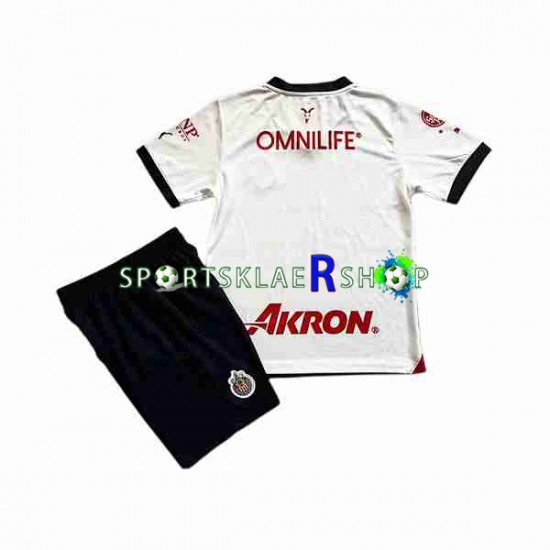 drakt Deportivo Guadalajara Bortetrøye Kort erm 2023-2024 , Barnesett