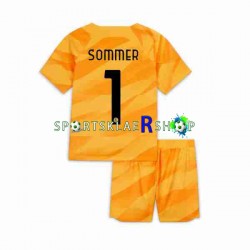 Inter Milan drakt Sommer 1 Keeper Hjemmetrøye Kort erm 2023-2024 , Barnesett