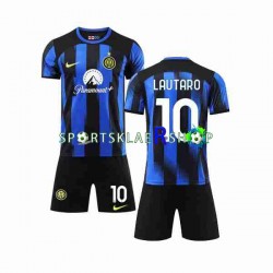 Inter Milan drakt Lautaro Martinez 10 Hjemmetrøye Kort erm 2023-2024 , Barnesett