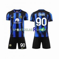 Inter Milan drakt Lukaku 90 Hjemmetrøye Kort erm 2023-2024 , Barnesett