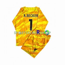Liverpool drakt A.Becker 1 Keeper Tredjetrøye Lang erm 2023-2024 , Barnesett