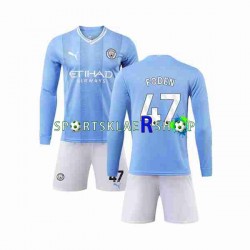 Manchester City drakt Phil Foden 47 Hjemmetrøye Lang erm 2023-2024 , Barnesett