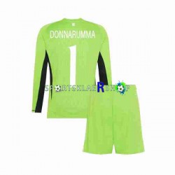 Italia drakt Donnarumma 1 Keeper Hjemmetrøye Lang erm 2023 , Barnesett