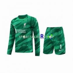 Liverpool drakt A.Becker 1 Keeper Hjemmetrøye Lang erm 2023-2024 , Barnesett