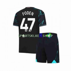 Manchester City drakt Phil Foden 47 Tredjetrøye Kort erm 2023-2024 , Barnesett