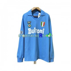 Napoli drakt 1987 1988 Retro Hjemmetrøye Lang erm , Herre