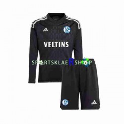 Schalke 04 drakt Keeper Bortetrøye Lang erm 2023-2024 , Barnesett