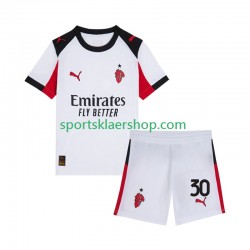 AC Milan drakt Ardon Jashari 30 Bortetrøye Kort erm 2025-2026 , Barnesett