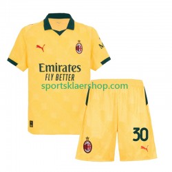 AC Milan drakt Ardon Jashari 30 Tredjetrøye Kort erm 2025-2026 , Barnesett