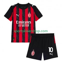 AC Milan drakt Rafael Leao 10 Hjemmetrøye Kort erm 2025-2026 , Barnesett