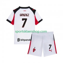 AC Milan drakt Santiago Gimenez 7 Bortetrøye Kort erm 2025-2026 , Barnesett