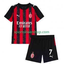 AC Milan drakt Santiago Gimenez 7 Hjemmetrøye Kort erm 2025-2026 , Barnesett