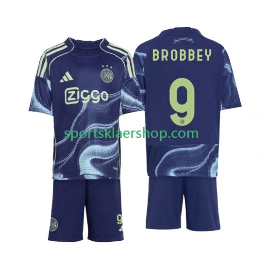 AFC Ajax drakt Brian Brobbey 9 Bortetrøye Kort erm 2025-2026 , Barnesett