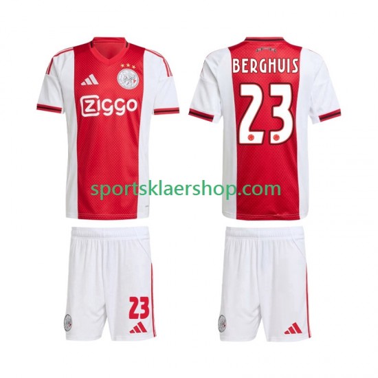 AFC Ajax drakt Steven Berghuis 23 Hjemmetrøye Kort erm 2025-2026 , Barnesett