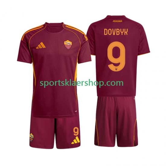 AS Roma drakt Artem Dovbyk 9 Hjemmetrøye Kort erm 2025-2026 , Barnesett