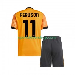AS Roma drakt Evan Ferguson 11 Bortetrøye Kort erm 2025-2026 , Barnesett