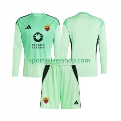AS Roma drakt Keeper Bortetrøye Fjerdetrøye Lang erm 2025-2026 , Barnesett AS Roma drakt Keeper Bortetrøye Fjerdetrøye Lang erm 2025-2026 , Barnesett