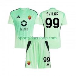 AS Roma drakt Mile Svilar 99 Keeper Bortetrøye Fjerdetrøye Kort erm 2025-2026 , Barnesett AS Roma drakt Mile Svilar 99 Keeper Bortetrøye Fjerdetrøye Kort erm 2025-2026 , Barnesett