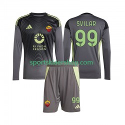 AS Roma drakt Mile Svilar 99 Keeper Hjemmetrøye Lang erm 2025-2026 , Barnesett AS Roma drakt Mile Svilar 99 Keeper Hjemmetrøye Lang erm 2025-2026 , Barnesett