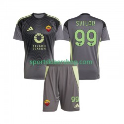 AS Roma drakt Mile Svilar 99 Keeper Hjemmetrøye Kort erm 2025-2026 , Barnesett AS Roma drakt Mile Svilar 99 Keeper Hjemmetrøye Kort erm 2025-2026 , Barnesett