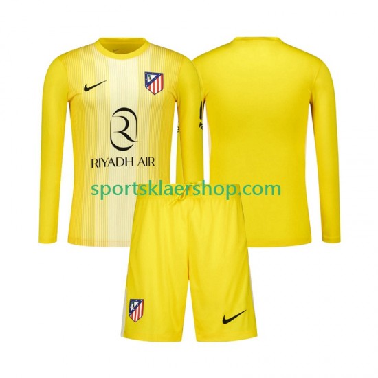 Atlético Madrid drakt Keeper Hjemmetrøye Lang erm 2025-2026 , Barnesett