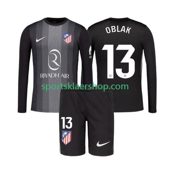 Atlético Madrid drakt Jan Oblak 13 Keeper Bortetrøye Lang erm 2025-2026 , Barnesett