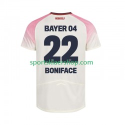 Bayer 04 Leverkusen drakt Victor Boniface 22 Bortetrøye Kort erm 2025-2026 , Herre