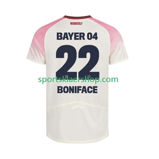 Bayer 04 Leverkusen drakt Victor Boniface 22 Bortetrøye Kort erm 2025-2026 , Herre