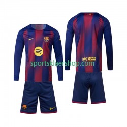 FC Barcelona drakt Hjemmetrøye Lang erm 2025-2026 , Barnesett