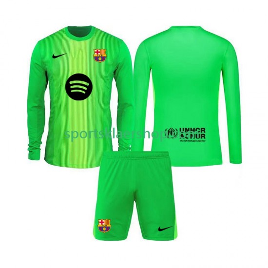 FC Barcelona drakt Keeper Hjemmetrøye Lang erm 2025-2026 , Barnesett