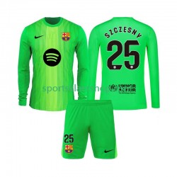 FC Barcelona drakt Szczesny 25 Keeper Hjemmetrøye Lang erm 2025-2026 , Barnesett FC Barcelona drakt Szczesny 25 Keeper Hjemmetrøye Lang erm 2025-2026 , Barnesett