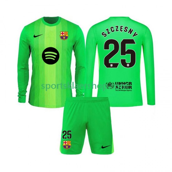 FC Barcelona drakt Szczesny 25 Keeper Hjemmetrøye Lang erm 2025-2026 , Barnesett