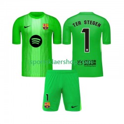 FC Barcelona drakt Ter Stegen 1 Keeper Hjemmetrøye Kort erm 2025-2026 , Barnesett FC Barcelona drakt Ter Stegen 1 Keeper Hjemmetrøye Kort erm 2025-2026 , Barnesett