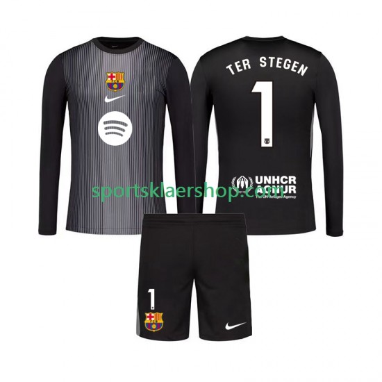 FC Barcelona drakt Ter Stegen 1 Keeper Tredjetrøye Lang erm 2025-2026 , Barnesett