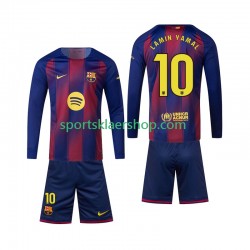 FC Barcelona drakt Lamine Yamal 10 Hjemmetrøye Lang erm 2025-2026 , Barnesett FC Barcelona drakt Lamine Yamal 10 Hjemmetrøye Lang erm 2025-2026 , Barnesett