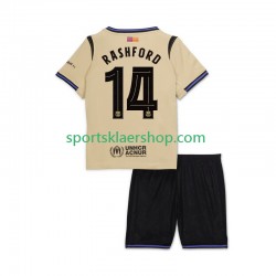 FC Barcelona drakt Marcus Rashford 14 UCL Bortetrøye Kort erm 2025-2026 , Barnesett
