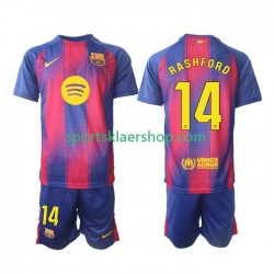 FC Barcelona drakt Marcus Rashford 14 Hjemmetrøye Kort erm 2025-2026 , Barnesett FC Barcelona drakt Marcus Rashford 14 Hjemmetrøye Kort erm 2025-2026 , Barnesett