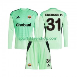 drakt Fenerbahce Ederson Moraes 31 Keeper Bortetrøye Lang erm 2025-2026 , Barnesett