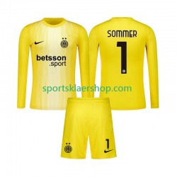 Inter Milan drakt Yann Sommer 1 Keeper Bortetrøye Lang erm 2025-2026 , Barnesett