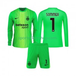 Inter Milan drakt Yann Sommer 1 Keeper Tredjetrøye Lang erm 2025-2026 , Barnesett