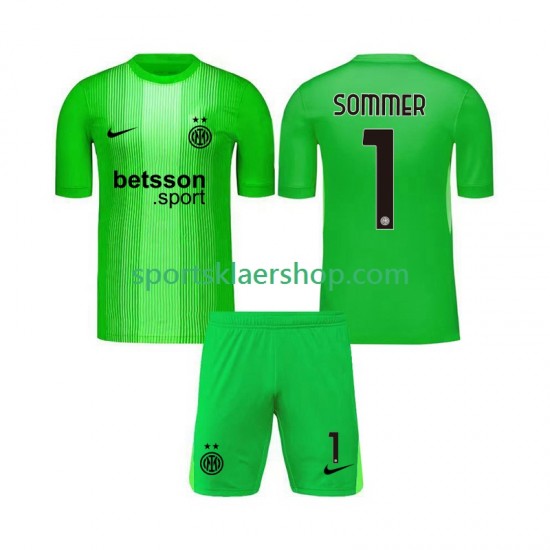 Inter Milan drakt Yann Sommer 1 Keeper Tredjetrøye Kort erm 2025-2026 , Barnesett