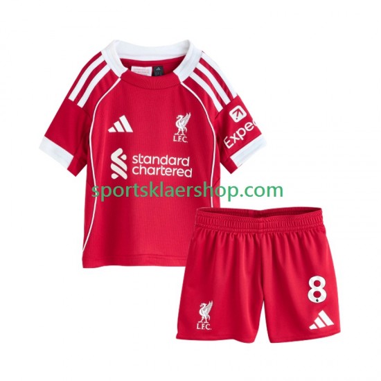 Liverpool drakt Dominik Szoboszlai 8 Hjemmetrøye Kort erm 2025-2026 , Barnesett