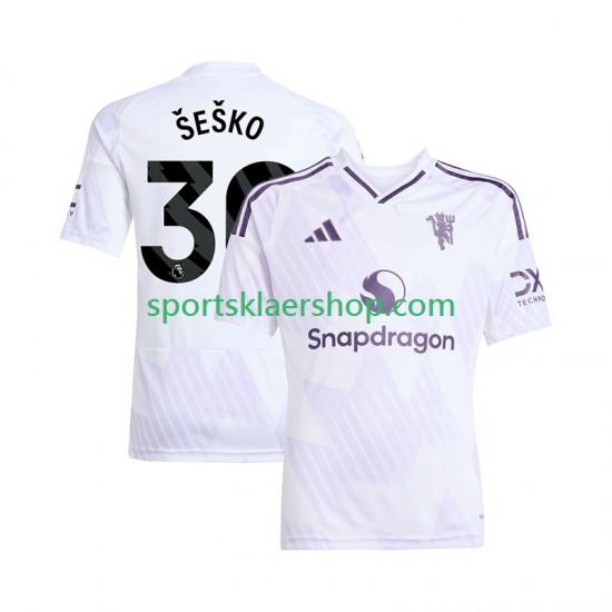 Manchester Utd drakt Benjamin Sesko 30 Bortetrøye Kort erm 2025-2026 , Herre