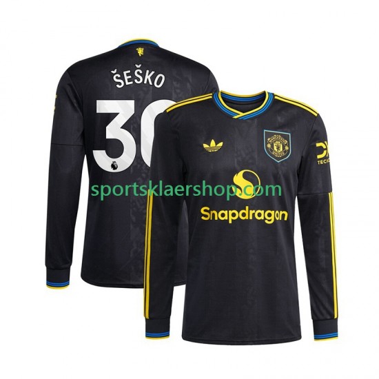 Manchester Utd drakt Benjamin Sesko 30 Tredjetrøye Lang erm 2025-2026 , Herre