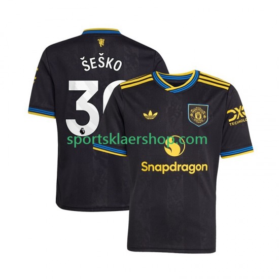 Manchester Utd drakt Benjamin Sesko 30 Tredjetrøye Kort erm 2025-2026 , Herre