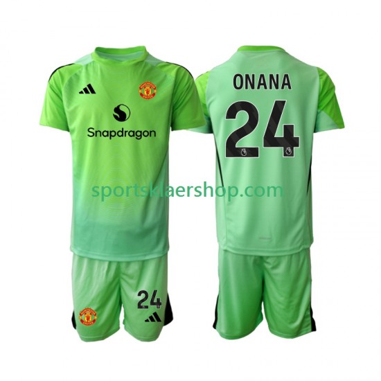 Manchester Utd drakt Andre Onana 24 Keeper Fjerdetrøye Kort erm 2025-2026 , Barnesett