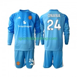Manchester Utd drakt Andre Onana 24 Keeper Hjemmetrøye Lang erm 2025-2026 , Barnesett