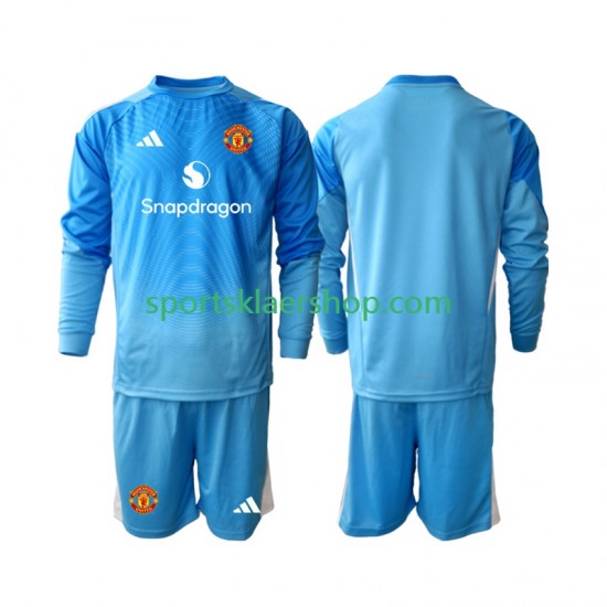 Manchester Utd drakt Keeper Hjemmetrøye Lang erm 2025-2026 , Barnesett
