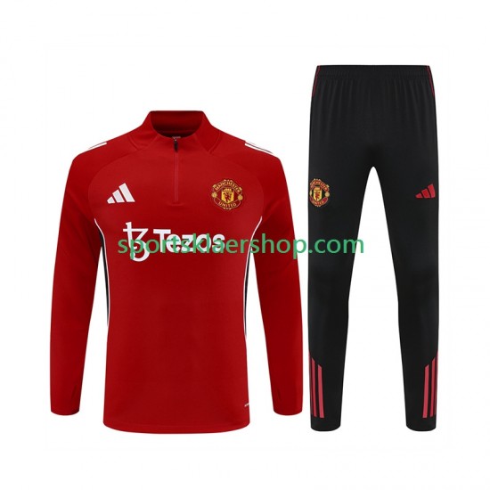 Manchester Utd 2025-2026 Rød Trenings Collegegenser Set