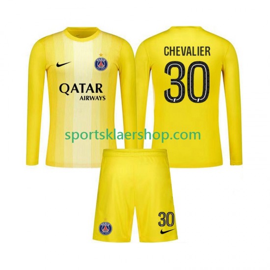 Paris Saint-Germain drakt Lucas Chevalier 30 Keeper Tredjetrøye Lang erm 2025-2026 , Barnesett